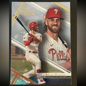 Bryce Harper 2024 Topps Gold Label Philadelphia Phillies Refractor Baseball Card